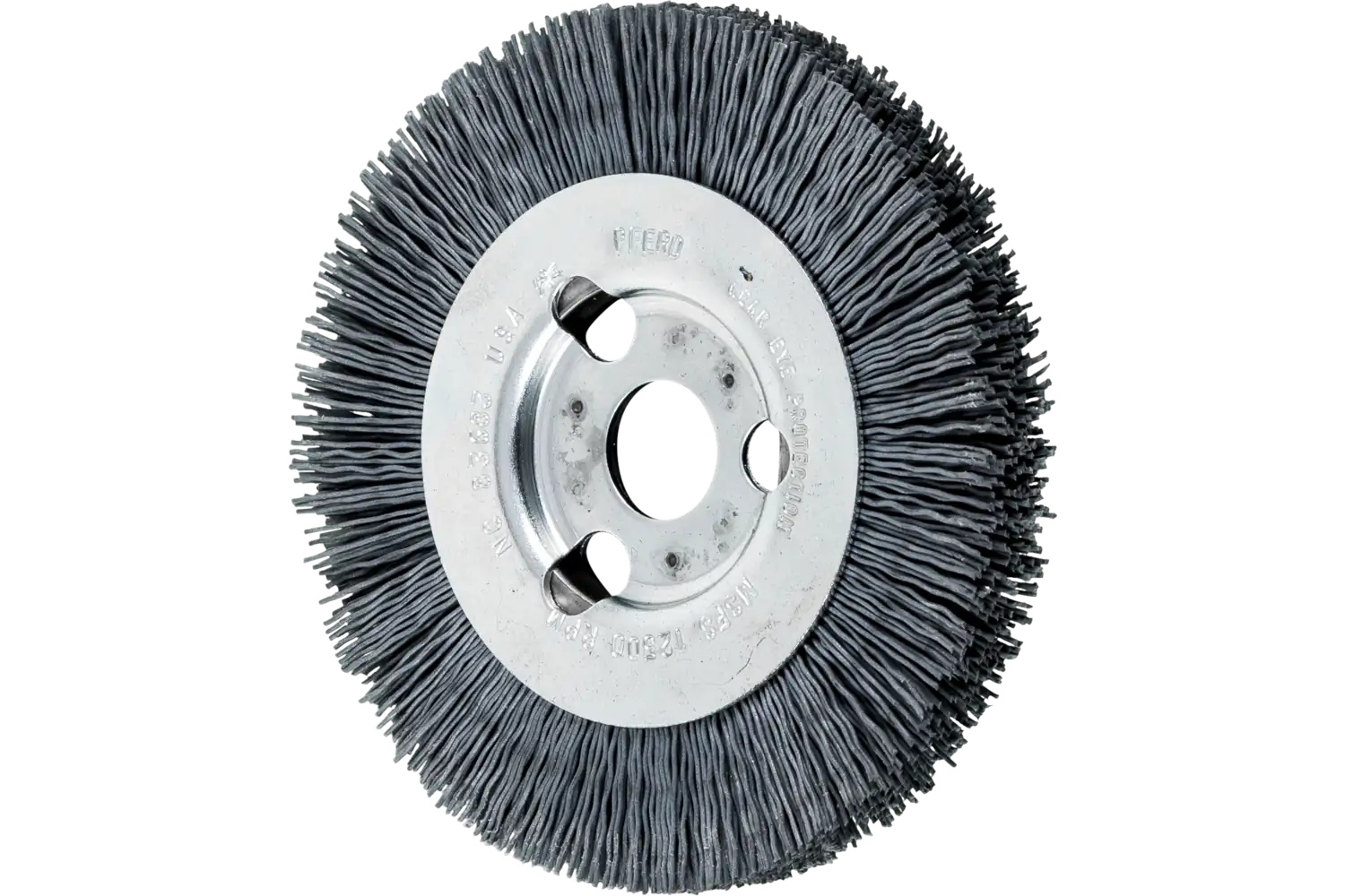 Picture of Pferd M-BRAD® High Density Wheel Brush 4" Dia .022/320 Grit SiC 5/8-1/2" Arbor